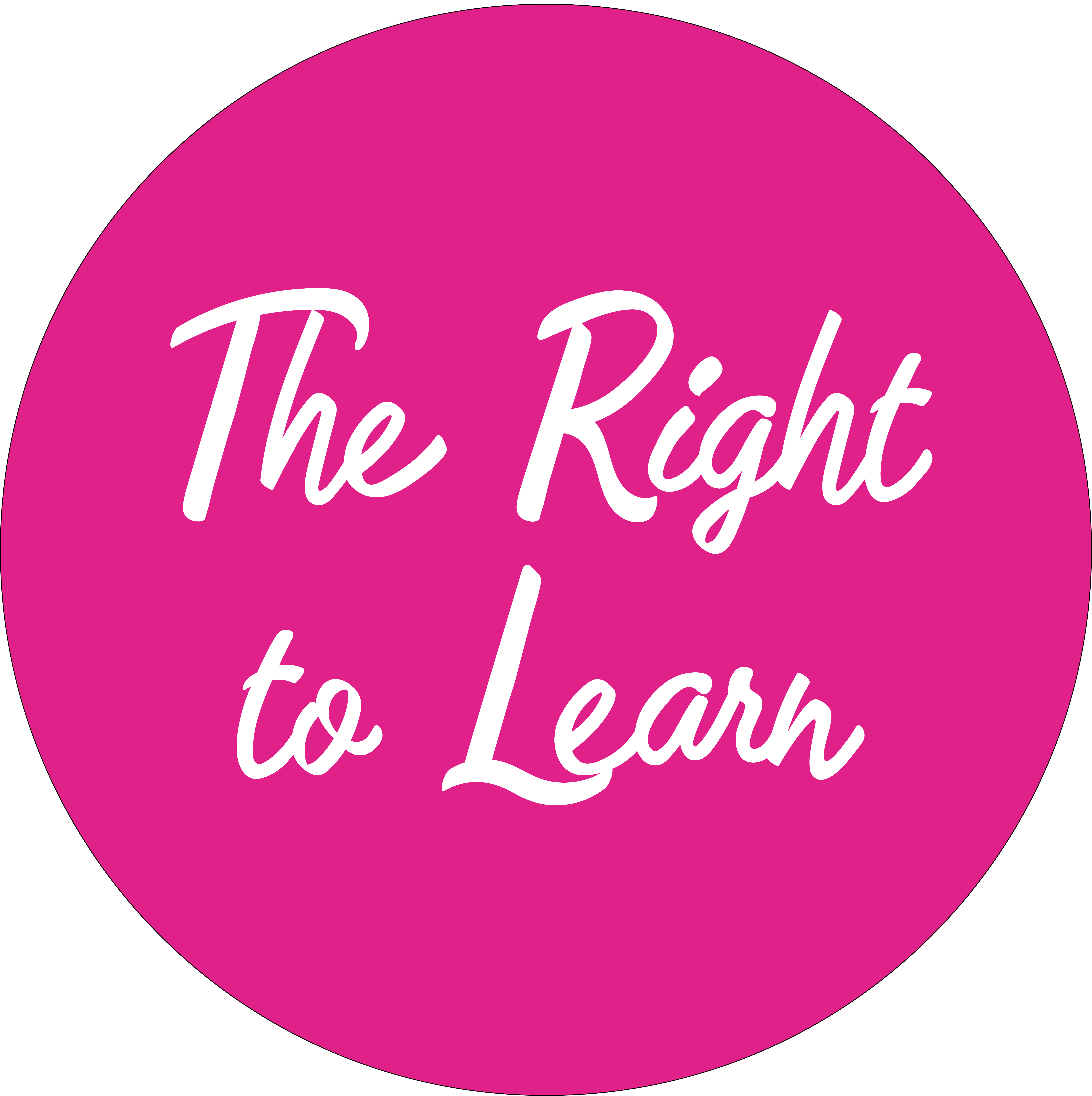 The Right to Learn Image in Pink